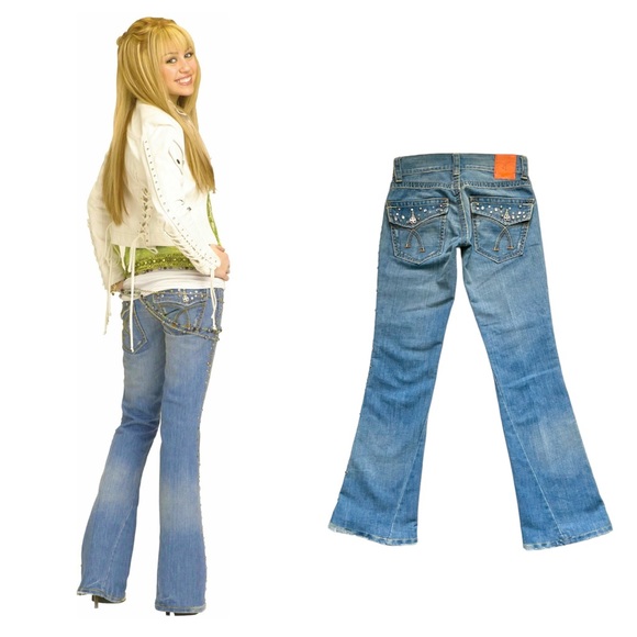 ASO Hannah Montana! Season 2 Rhinestones Studded Bootcut Jeans Size 25 - Picture 5 of 12